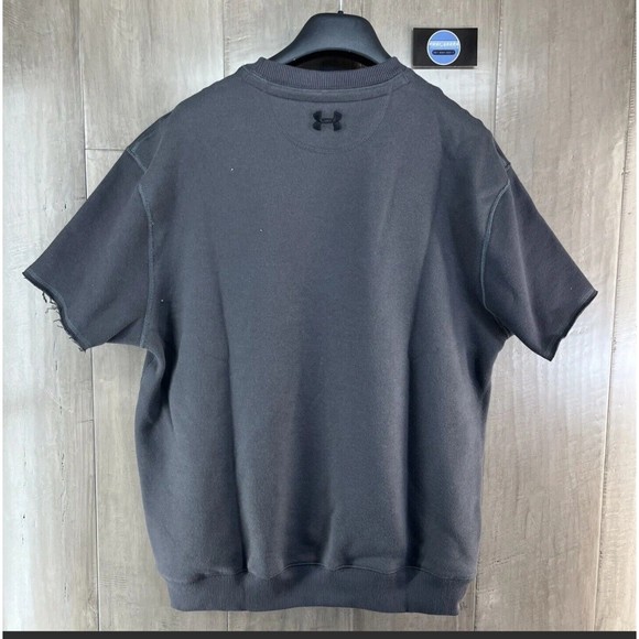 Under Armour Project Rock Iron Paradise Men Sz M Cutoff Sweatshirt Vintage Look - Picture 6 of 6